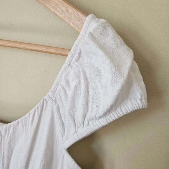 Hollister Milkmaid Mini Dress Size Large Corset Cottage Babydoll Feminine Gauze - Picture 2 of 7